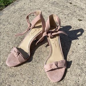 Pink Suede Jessica Simpson Heels - Never Worn